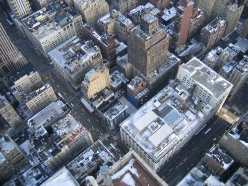 vue plongeante de l'Empire State bldg