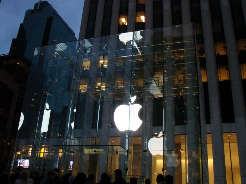 Apple store by night