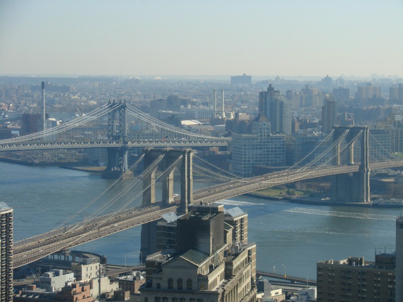 Brooklyn bridge depuis l'hotel millenium hilton