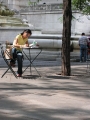 Devant la NY Public Library