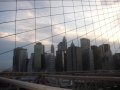 Vue depuis Brooklyn Bridge au soleil couchant